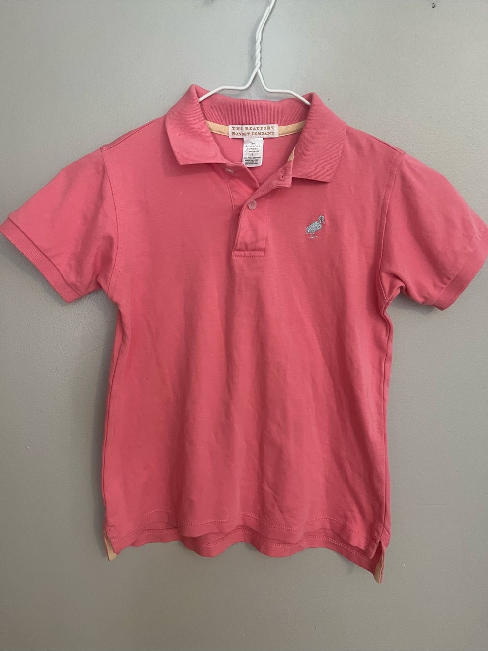The Beaufort Bonnet Company Coral Pink Polo Shirt with Embroidered Logo